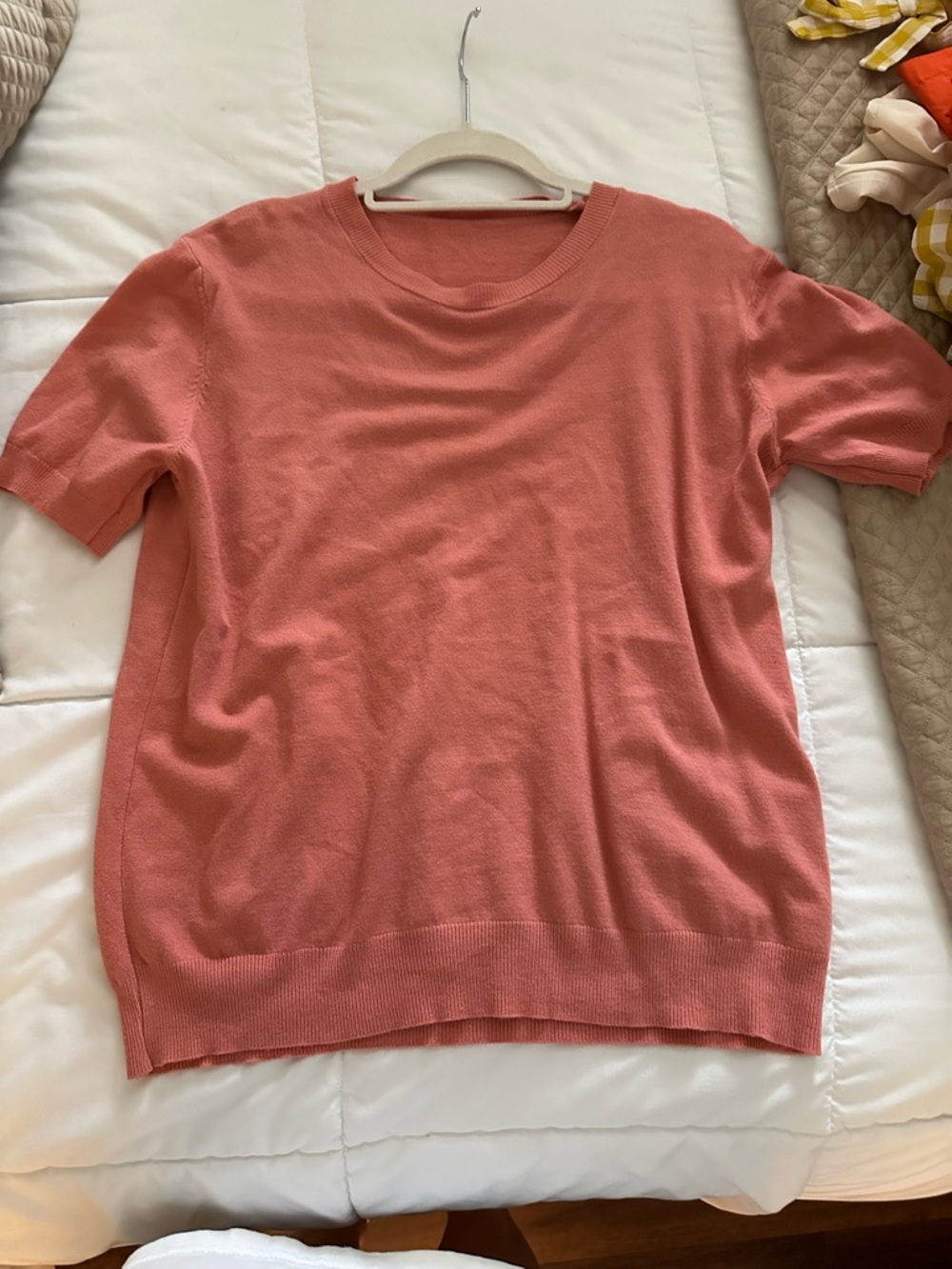 SHEIN Coral Crewneck Short-Sleeve Sweater